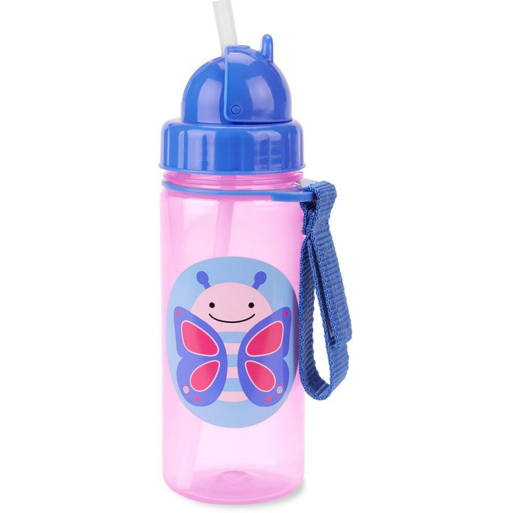 Skip Hop 390ml Zoo Straw Bottle - Butterfly - HYPHEN KIDS