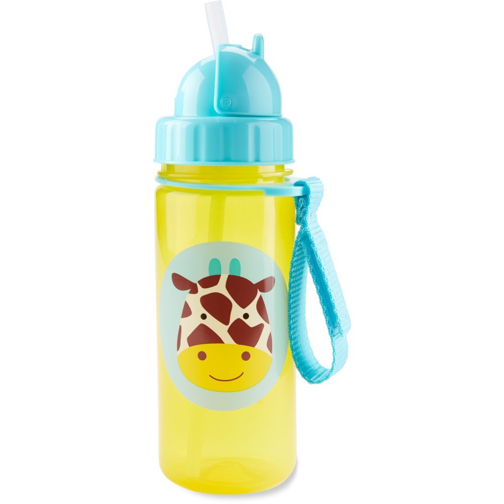 Skip Hop 390ml Zoo Straw Bottle - Giraffe -HYPHEN KIDS