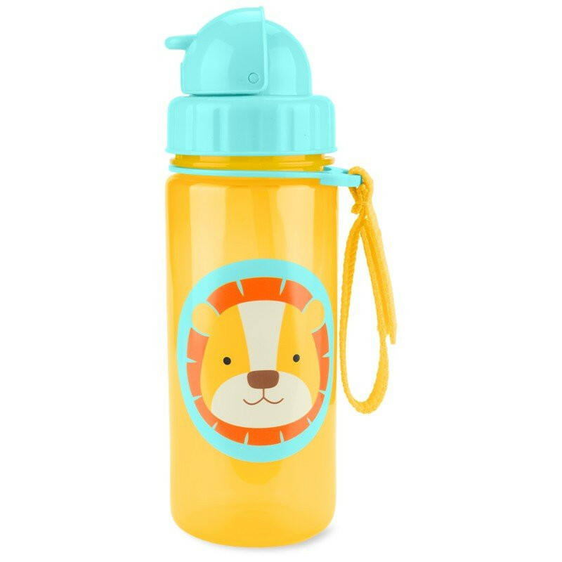 Shop Skip Hop 390ml Zoo Straw Bottle - Lion NZ | Premium Bottles for School Kids
