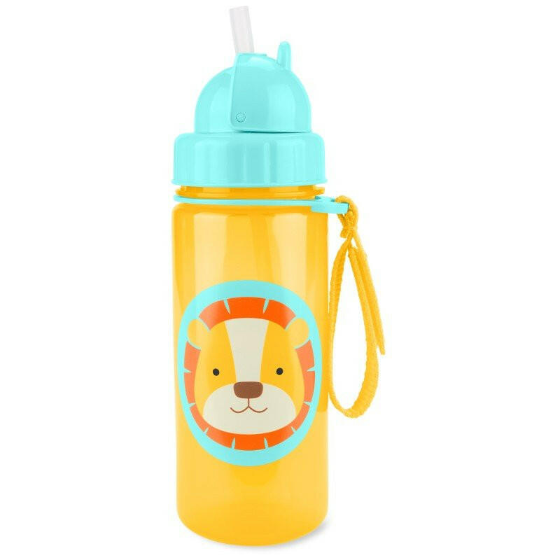 Shop Skip Hop 390ml Zoo Straw Bottle - Lion NZ | Premium Bottles for School Kids