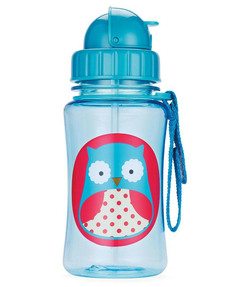 Skip Hop 390ml Zoo Straw Bottle - Owl - HYPHEN KIDS