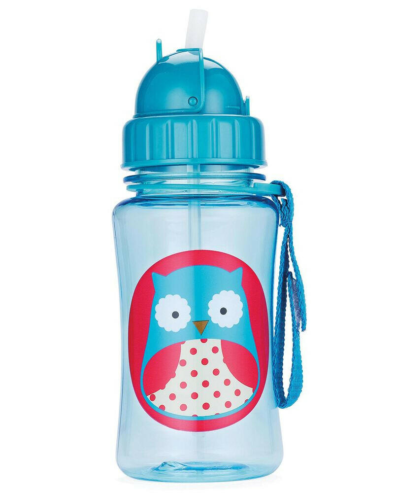 Skip Hop 390ml Zoo Straw Bottle - Owl - HYPHEN KIDS
