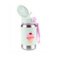 Shop Skip Hop Spark Style Stainless Steel Straw Bottle - Ice Cream NZ | Premium Thermos Bottle for School Kids