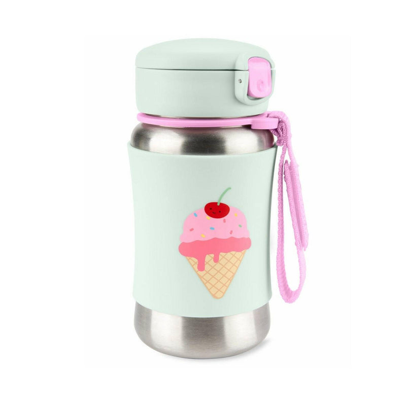 Skip Hop Spark Style Stainless Steel Straw Bottle - Ice Cream - HYPHEN KIDS