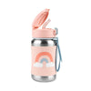 Skip Hop Spark Style Stainless Steel Straw Bottle - Rainbow - Thermos Bottle - Medium Drink Bottle