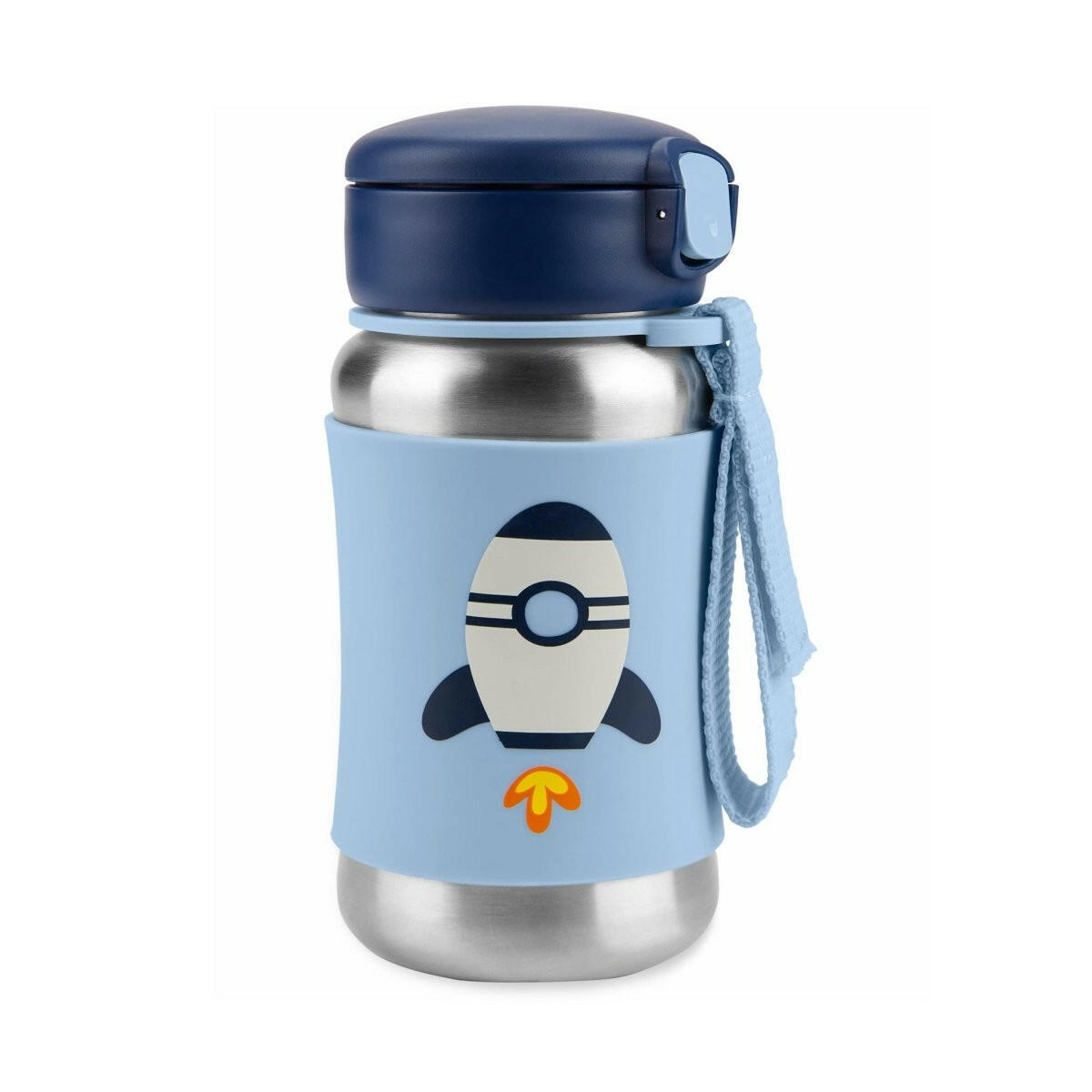 Skip Hop Spark Style Stainless Steel Straw Bottle - Rocket - HYPHEN KIDS
