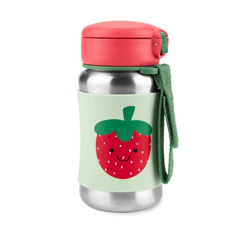 Skip Hop Spark Style Stainless Steel Straw Bottle - Strawberry - HYPHEN KIDS