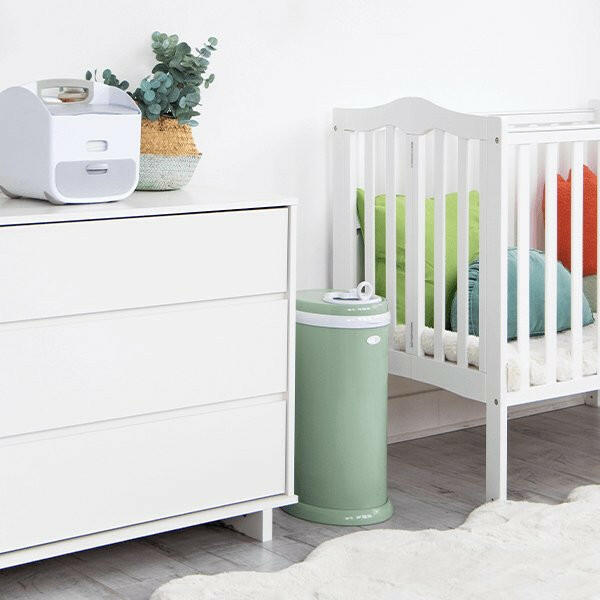 Ubbi Steel Diaper Pail - Sage - HYPHEN KIDS