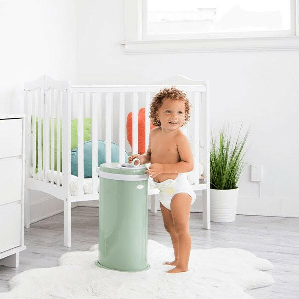 Ubbi Steel Diaper Pail - Sage - HYPHEN KIDS